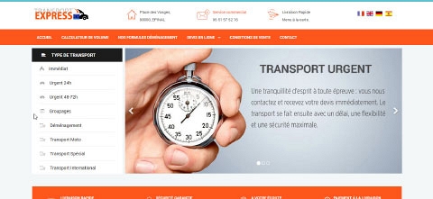 Site internet pour Transporteur